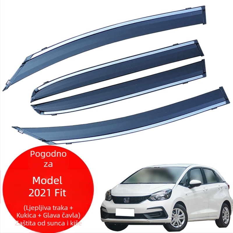 Akrilni kišni štitnici za Honda Fit (2014-), set od 4 kom, jednostavna instalacija