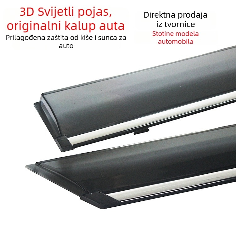 Kišni štit za Škoda Octavia - akril, set od 4 komada, od 2009., jednostavan za montažu