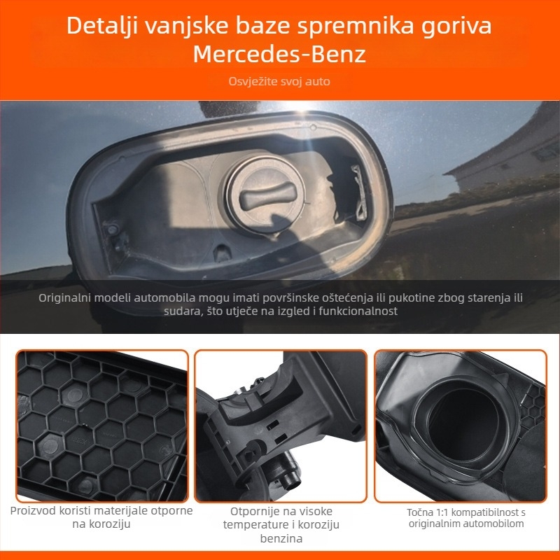 Mercedes-Benz GLC W253 Baza poklopca spremnika, PP materijal, urezani otvor za punjenje