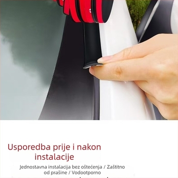 Automobilska brtvena traka, T-oblik, model 01, za prednje i stražnje vjetrobransko staklo te krovno brtvilo, univerzalna prilagodba