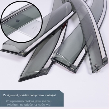 PC zaštita od kiše za prozore Toyota modela (2007–2019) — set od 4 komada, 3D dizajn, ugradnja kukom + ljepilo
