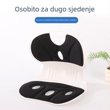 Ergonomska jastučnica za donji dio leđa za dugo sjedenje s integriranim naslonom i korekcijom držanja tijela