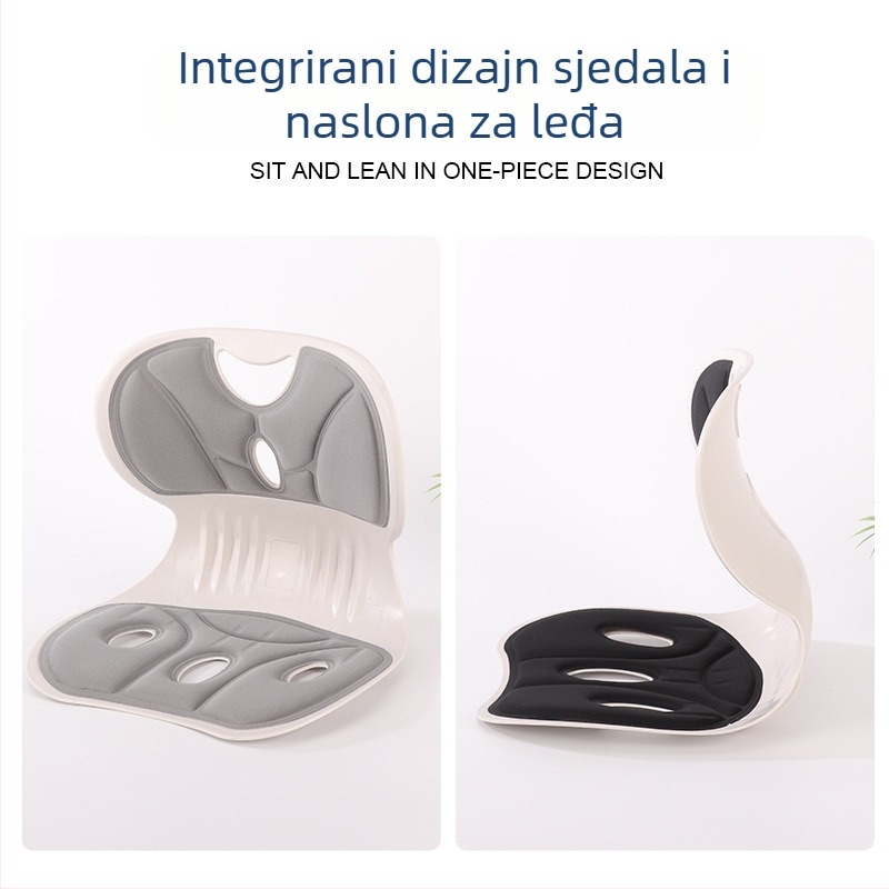 Ergonomska jastučnica za donji dio leđa za dugo sjedenje s integriranim naslonom i korekcijom držanja tijela