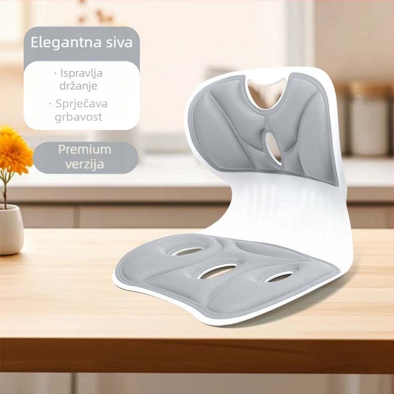 Ergonomska jastučnica za donji dio leđa za dugo sjedenje s integriranim naslonom i korekcijom držanja tijela