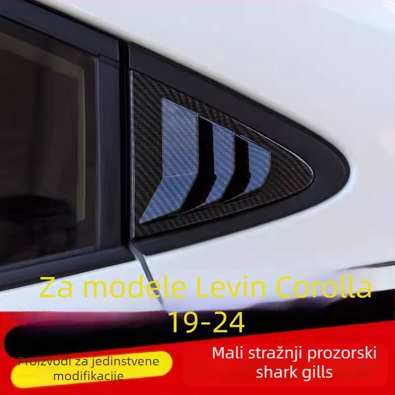 Dekorativna naljepnica za stražnje bočno staklo Toyota Corolla Levin (2019–2024) s trokutastim lamelama