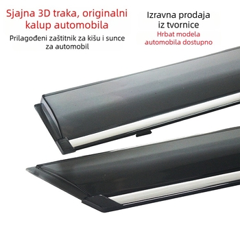 Auto kišna zaštita prozora Ford Focus (2015-2018) – proširena i debela, akril, set od četiri komada, jednostavna ugradnja
