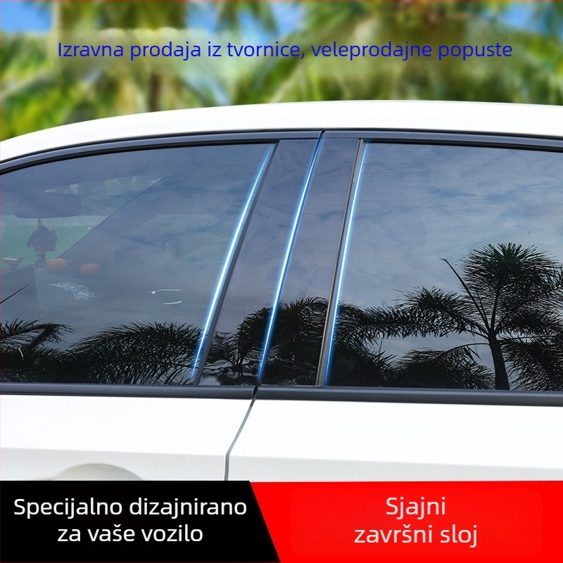 Sjajna crna naljepnica za srednji stub prozora za Cadillac ATS-L, XT5, XT4, XTS, CT5, CT4, CT6, SRX