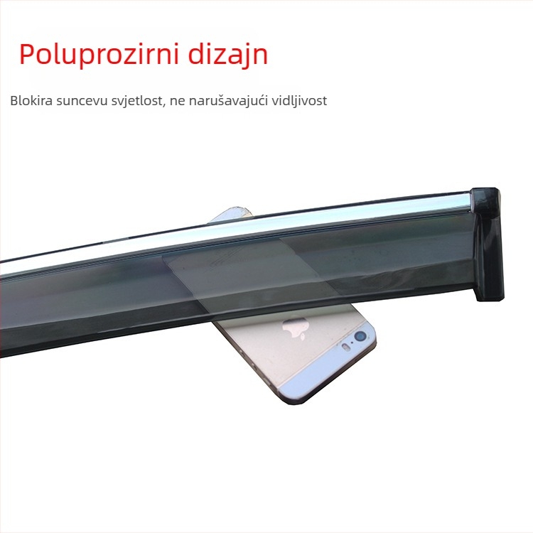 Nehrđajući čelični zaštitnik kiše za prozor Haval H5, samoljepljiv, set od 4 komada, dimenzije 120x100 mm