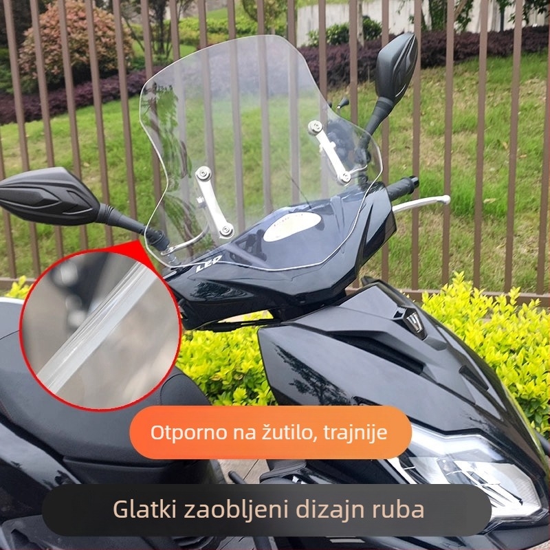 Vjetrobran za motocikl Haojue Afr125 i Suzuki Uy125 — od smole, stil vjetrobrana, zaštita od sunca, marka Qi xing