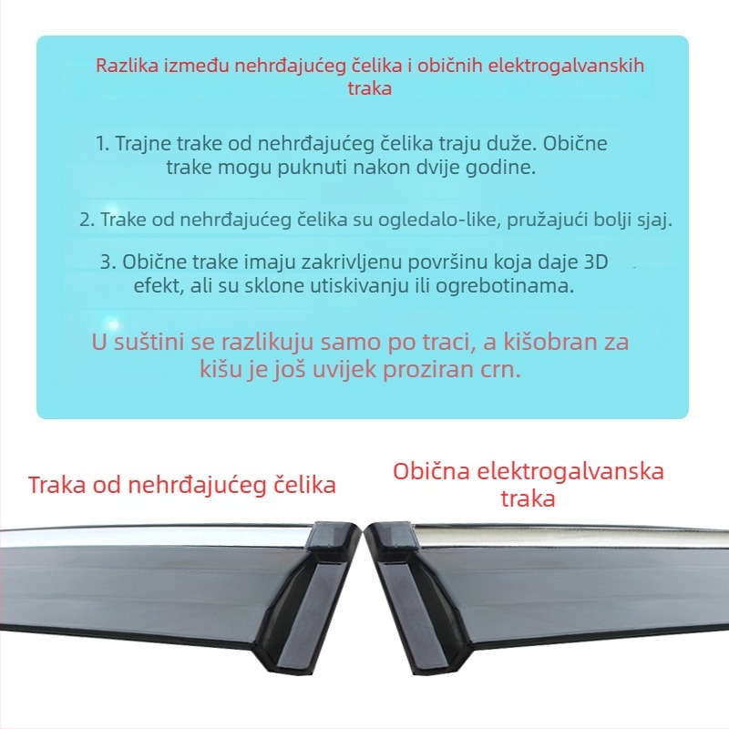 Pajero V73 zaštitnici prozora od kiše, set od 4 komada, akril