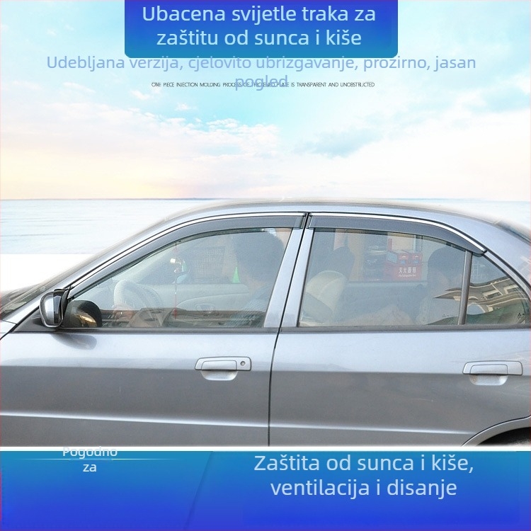 Akrilni kišni štitnik za prozore Mitsubishi Car Series, ugradnja kuka + ljepilo, set od 4 komada, kompatibilno s modelima 2005–2019