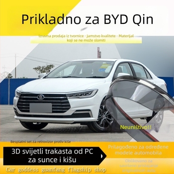 BYD Qin kišni štit za prozor - akrilni set od četiri komada, montaža kukom i ljepilom, kompatibilno s Qin EV