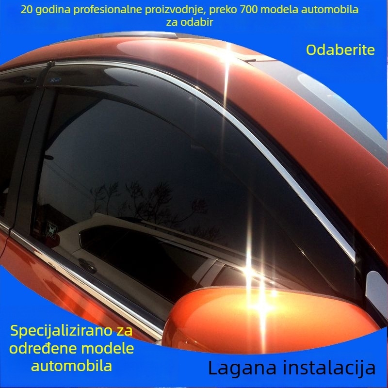 BYD Qin kišni štit za prozor - akrilni set od četiri komada, montaža kukom i ljepilom, kompatibilno s Qin EV