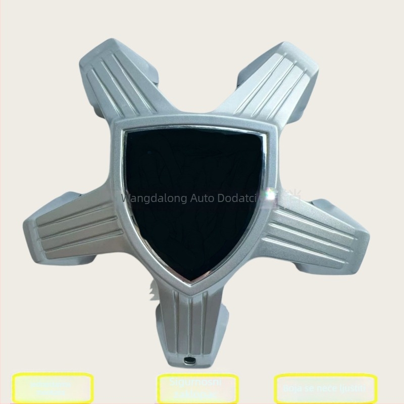 Poklopac središnjeg kotača s logom štita s pet otvora za Peugeot 4008, 5008, 308; kompatibilno s Peugeotom i Citroënom; plastika