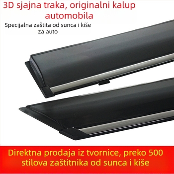 Zaštita od kiše za Toyota Sienna – akrilni zaštitni trak za prozor, montaža kukom i ljepilom, set od četiri komada
