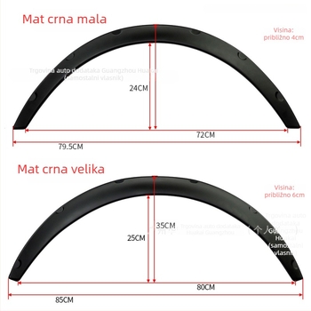 Široke blatničarske laštice za limuzine, SUV i terenska vozila, ABS materijal, model: Wide body wheel eyebrow, opća primjena, porijeklo Guangzhou