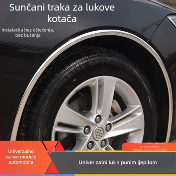 Univerzalna dekorativna letvica za lukove kotača, proširena, otporna na ogrebotine i udarce