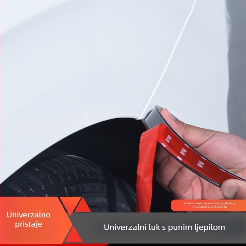 Univerzalna dekorativna letvica za lukove kotača, proširena, otporna na ogrebotine i udarce