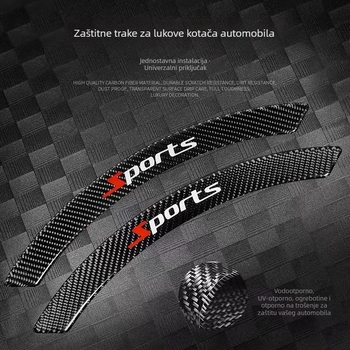 PVC materijal auto zaštitna traka za blatnik kotača, epoks karbonska vlakna obrve kotača, opći spoj, 1 par