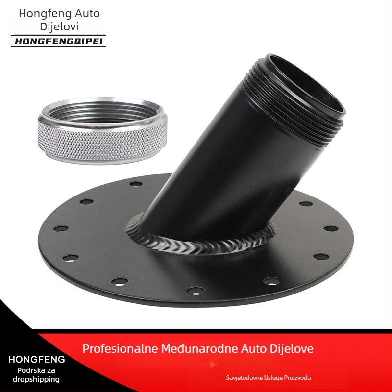 Poklop spremnika goriva za automobilsku modifikaciju, 45° nagnut, aluminijska legura, model OC-1117, kompatibilan s 12-boltnom donjom pločom i razmakom vijaka 5-3/8 inča