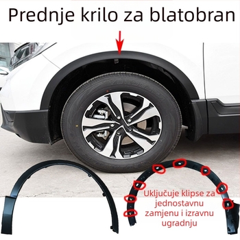 CR-V prednji i stražnji obrub obruča kotača, dekorativna traka za blatnike, kompatibilno s 2017-2019; materijal 74115-TME-T01 / 74165-TME-T01; modeli 75390-tla-a01, 75395-tla-a01, 74413-tla-a02
