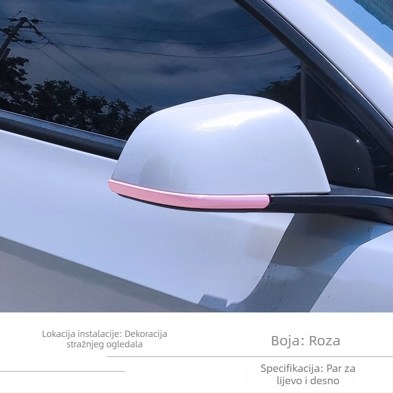 Tesla Model 3/Y stražnji retrovizor traka protiv sudara – ABS materijal, kompatibilno s Model 3/Y