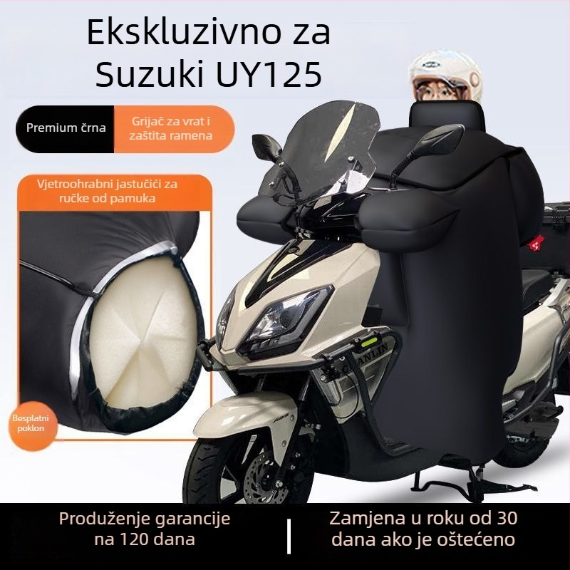 Zimska navlaka za štitnik vjetra Suzuki Uy125 skutera, s fleecem iznutra