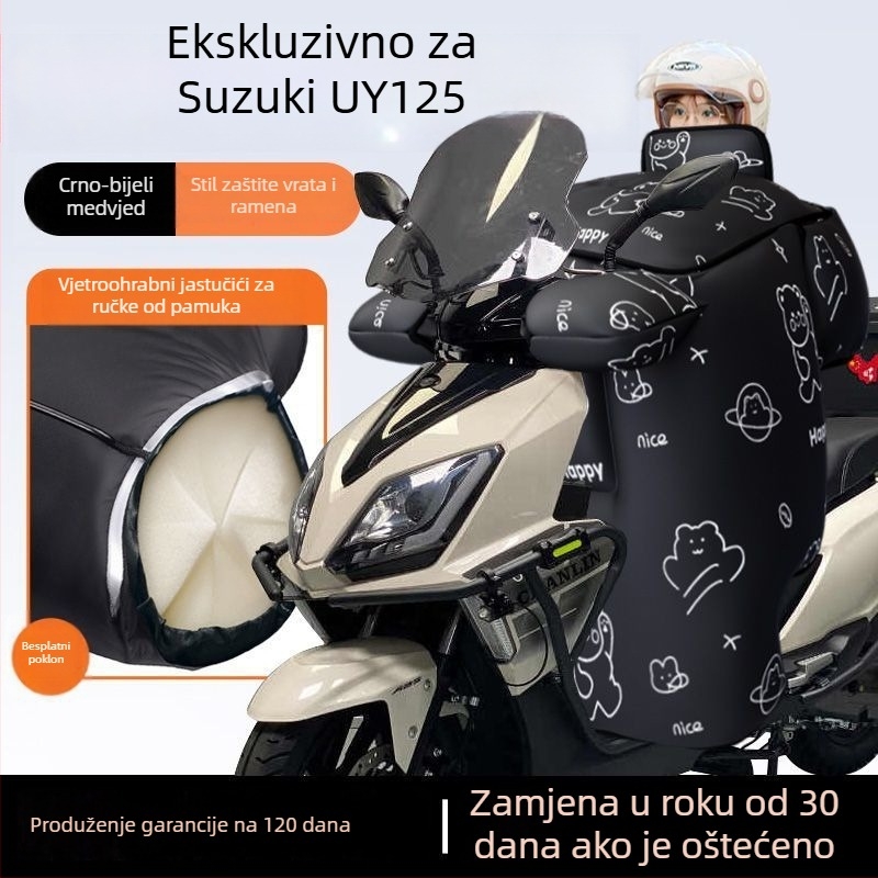 Zimska navlaka za štitnik vjetra Suzuki Uy125 skutera, s fleecem iznutra