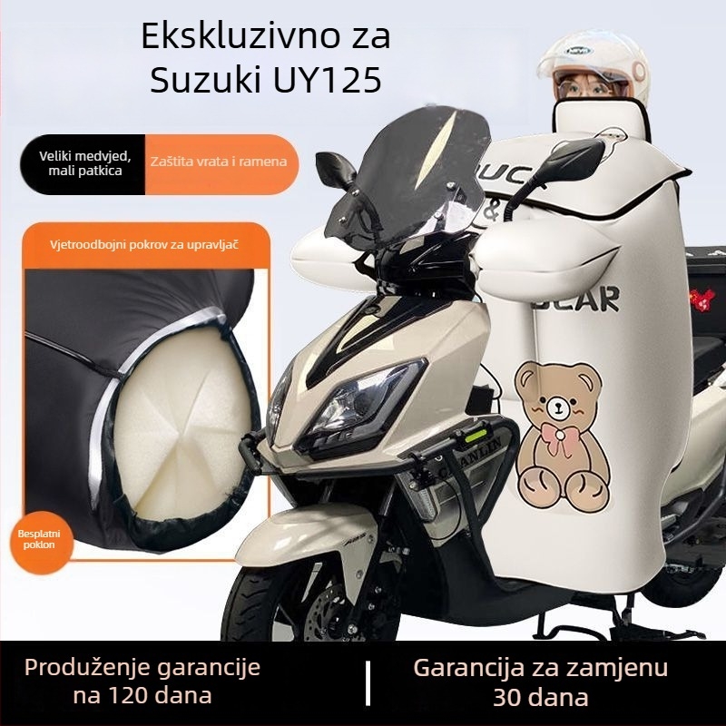 Zimska navlaka za štitnik vjetra Suzuki Uy125 skutera, s fleecem iznutra