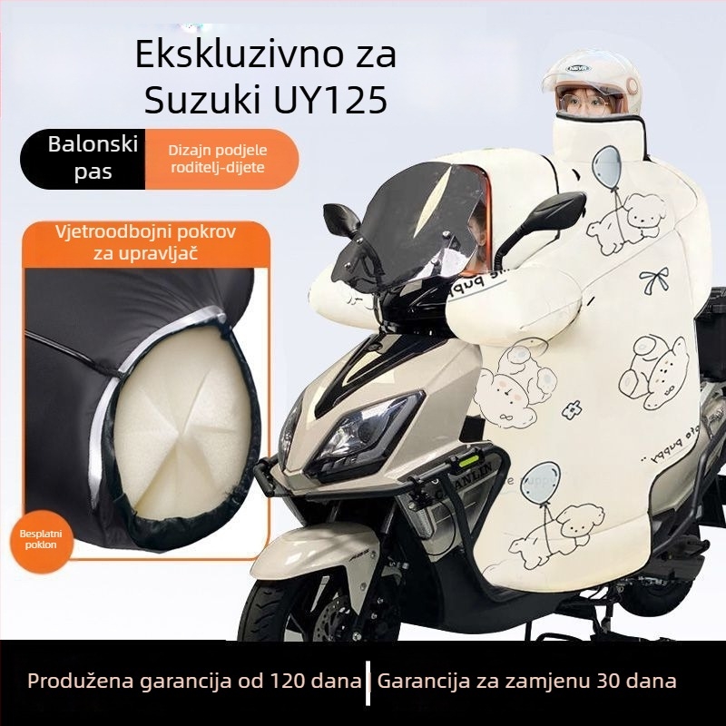 Zimska navlaka za štitnik vjetra Suzuki Uy125 skutera, s fleecem iznutra