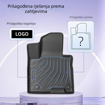 3D TPE All-Weather prostirke za Audi Q8 (2019–2026) – specifične za vozilo, za 5 sjedala, prilagođena izrada logotipa, prostirka za stražnji prtljak i naslone