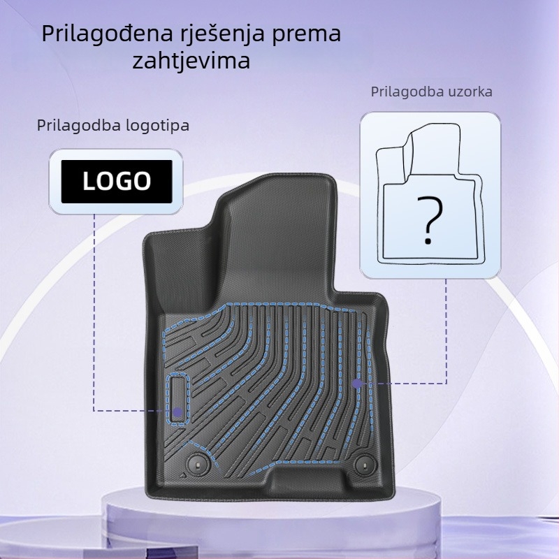 3D TPE All-Weather prostirke za Audi Q8 (2019–2026) – specifične za vozilo, za 5 sjedala, prilagođena izrada logotipa, prostirka za stražnji prtljak i naslone