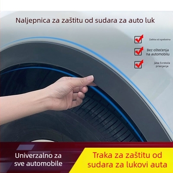 Univerzalna zaštitna naljepnica za blatnik kotača, gumeni zaštitni pojas, dekorativni pokrov luka kotača, zaštita od ogrebotina