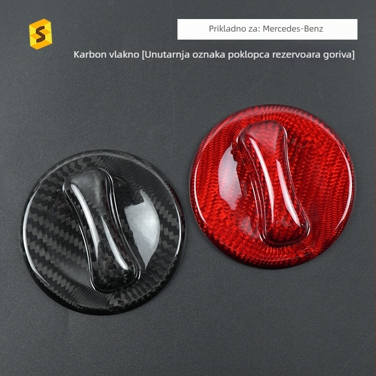 Mercedes-Benz Karbonska pločica za kapu spremnika goriva – Marka: Sha Sha Carbon Fiber; Materijal: karbonska vlakna; Ugradnja: podrška instalaciji