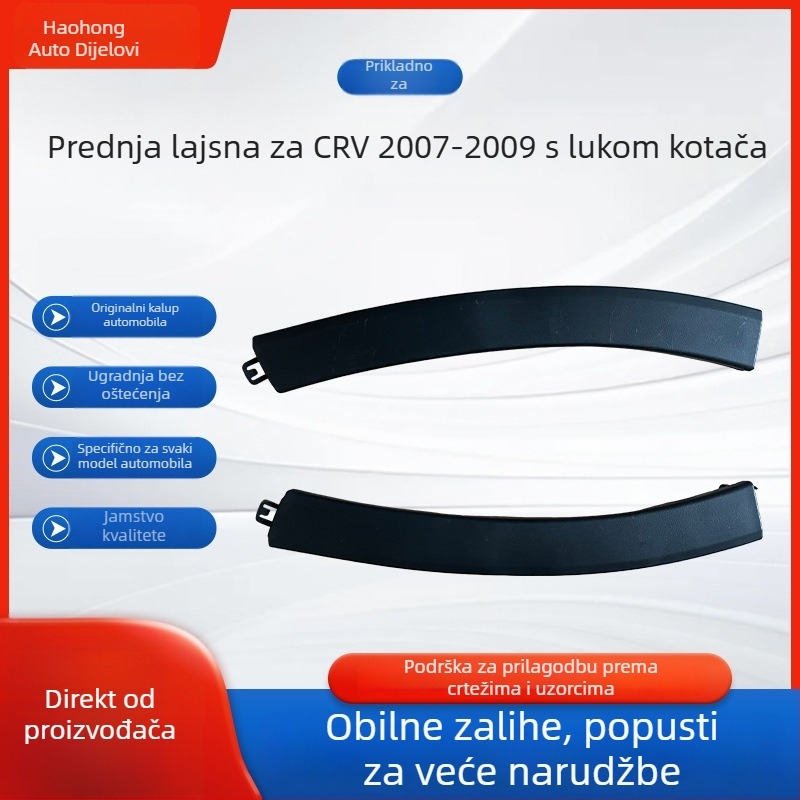 Dekorativna traka za prednji branik – obrva za Honda CR-V 2007-2009, ABS, Haohong