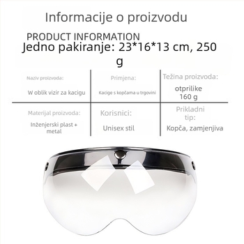 Vizir kacige za motocikl Huanshou W Lens, zaštita od sunca, model W Lens