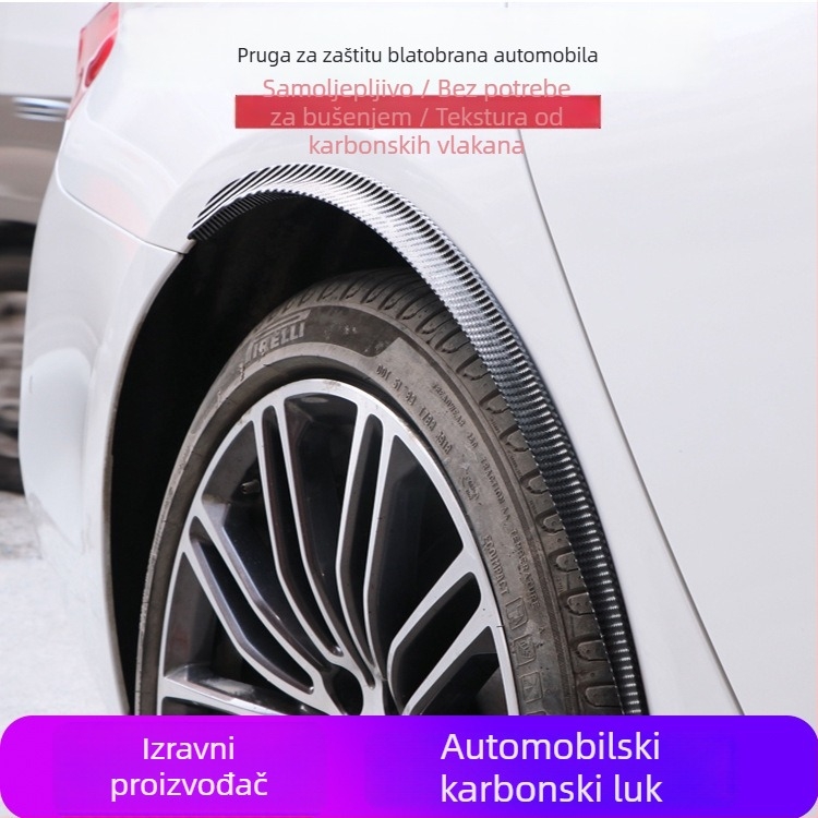 Dekorativna PVC traka za karoseriju kotača, Yuechi, model modifikacije automobila karbonsko obrva, universalna primjena, prilagođavanje dostupno