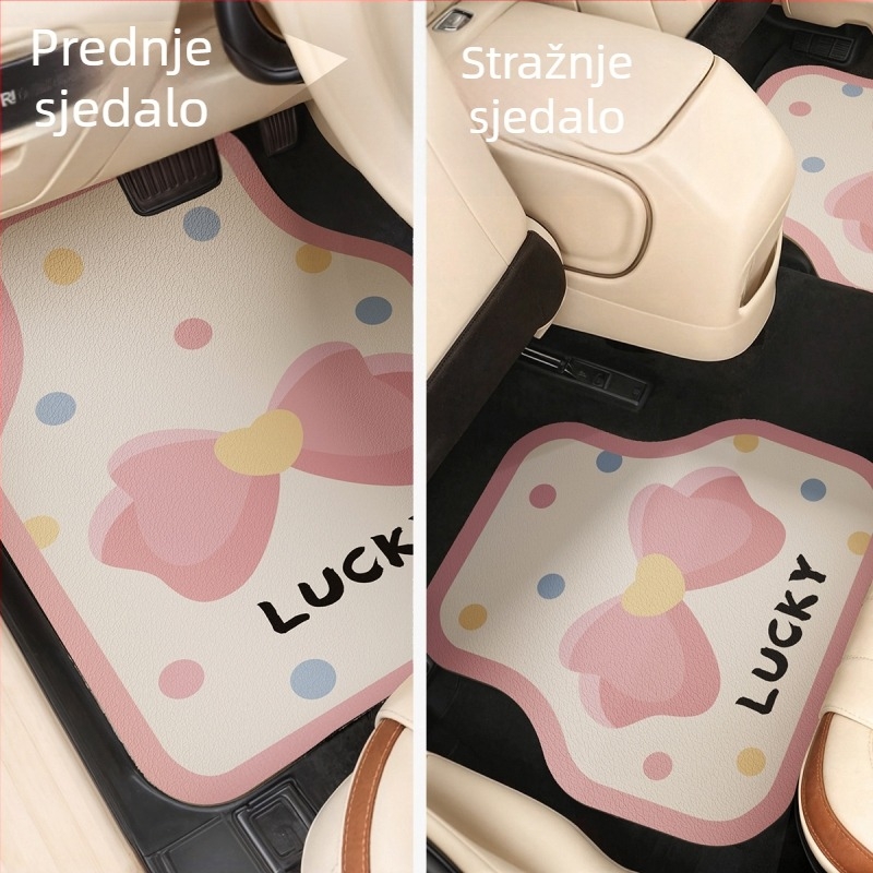 Auto podna podloga – mekani diatomski mulj, otisak, oblik vanzemaljca, uzorci: srce, geometrijski, kvadrat, crtani motivi, periva