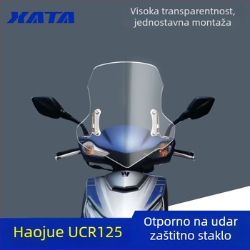 UCR prednje vjetrobransko staklo za Haojue Tiger Shark VX125, UCR125 i USR125 – debeli prednji vjetrobran, modifikacijski dodatak