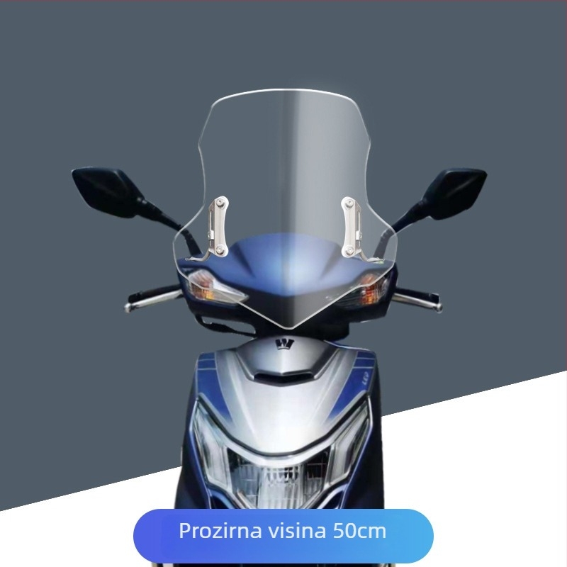 UCR prednje vjetrobransko staklo za Haojue Tiger Shark VX125, UCR125 i USR125 – debeli prednji vjetrobran, modifikacijski dodatak