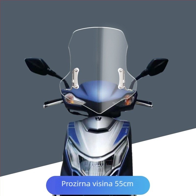 UCR prednje vjetrobransko staklo za Haojue Tiger Shark VX125, UCR125 i USR125 – debeli prednji vjetrobran, modifikacijski dodatak