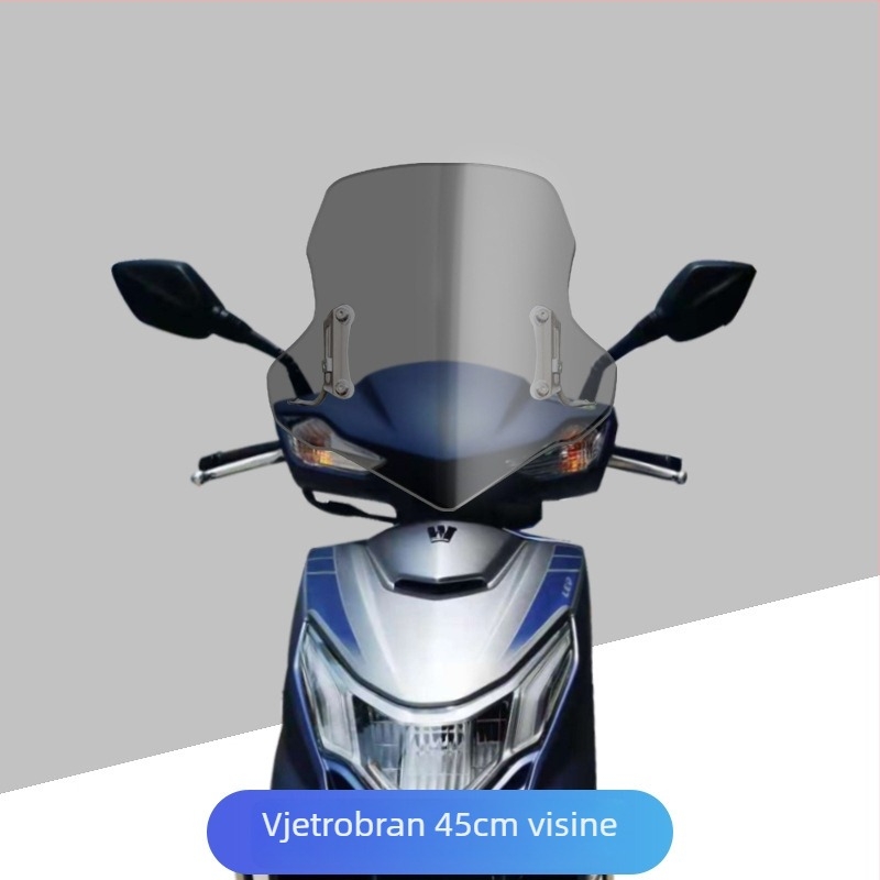 UCR prednje vjetrobransko staklo za Haojue Tiger Shark VX125, UCR125 i USR125 – debeli prednji vjetrobran, modifikacijski dodatak