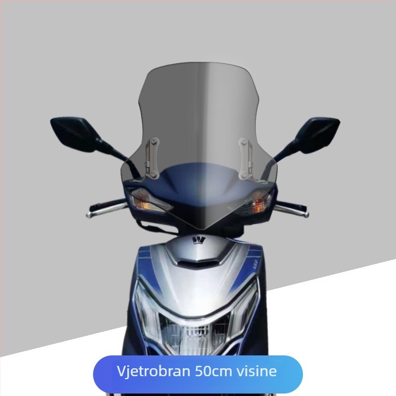 UCR prednje vjetrobransko staklo za Haojue Tiger Shark VX125, UCR125 i USR125 – debeli prednji vjetrobran, modifikacijski dodatak