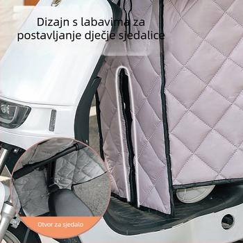 Pokrov vjetrobranskog stakla za roditeljsko-dječja električna vozila, vodootporan poliester, kompatibilan s triciklom, motociklom i električnim autom