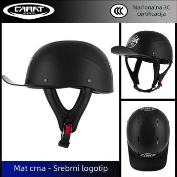 Half Helmet, ABS, Unisex, Retro Stil, Za motocikl