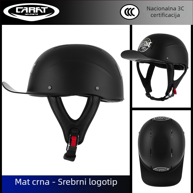 Half Helmet, ABS, Unisex, Retro Stil, Za motocikl