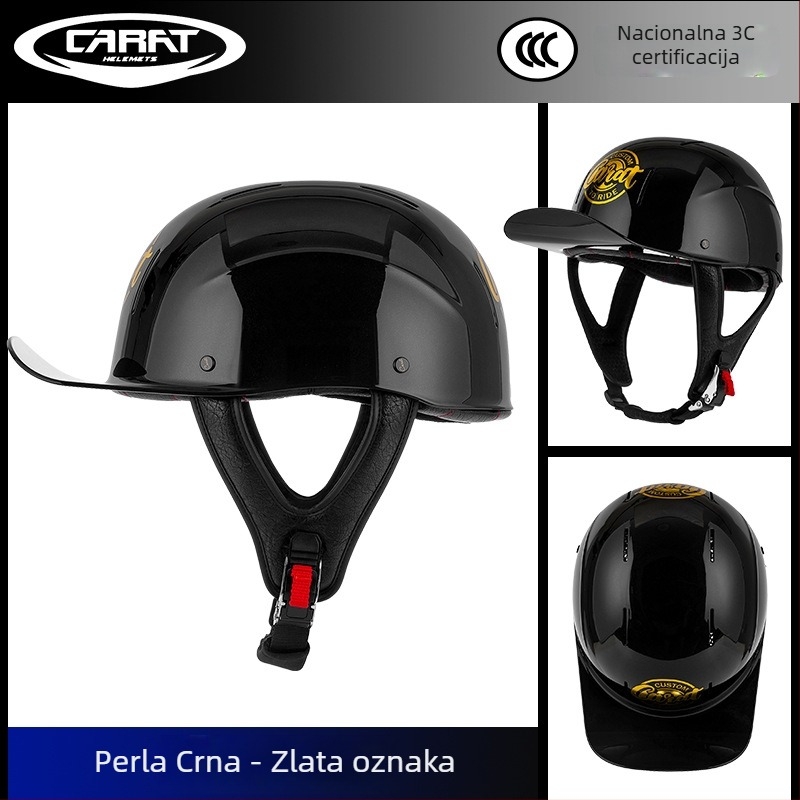 Half Helmet, ABS, Unisex, Retro Stil, Za motocikl