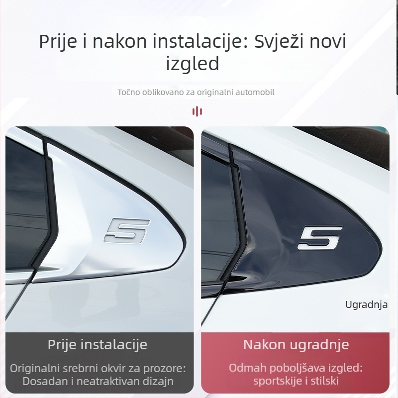 Dekorativni trak za prozor i okvir vrata za BMW 5 Series i5, Samuraj stil, kompatibilan s modelima 2024-2025, prilagodba dostupna