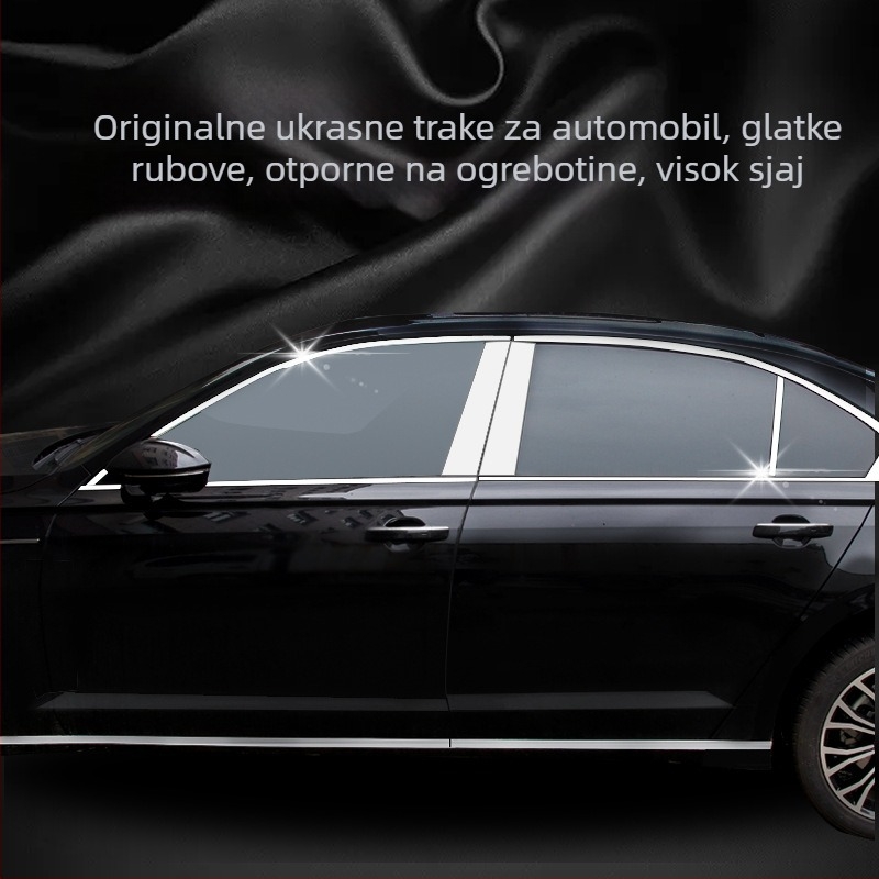 Dekorativna traka za karoseriju automobila - kromirana PVC, protiv ogrebotina, univerzalna kompatibilnost, Marka: RUNDONG AUTO ACCESSORIES, Vanjski ID: R-2104-4