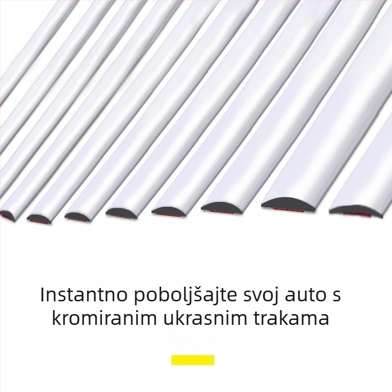 Shun Wei kromirani mekani PVC dekorativni pojas za karoseriju i prozore | završna zaštita od ogrebotina | opća kompatibilnost | prilagodljivo obrađivanje | MT kompatibilno | licencirana privatna marka (R-2104-7)
